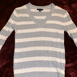 Tommy Hilfiger V-Neck Striped Sweater